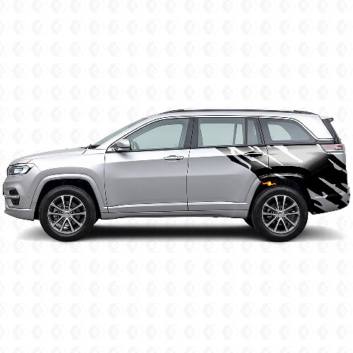 Modderspat Grafische Achterzij Vinylsticker voor Jeep Commander Meridian 2021+_1