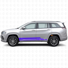 Gebogen Strepen Zijkant Vinyl Decal Kit voor Jeep Commander Meridian 2021+_2