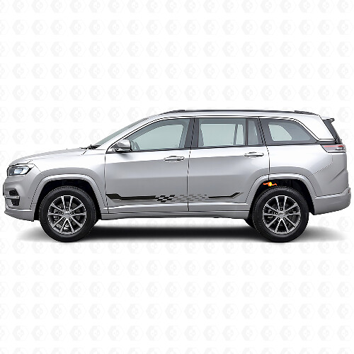 Ruitenvlag Zijstrips Vinyl Stickers voor Jeep Commander Meridian 2021+