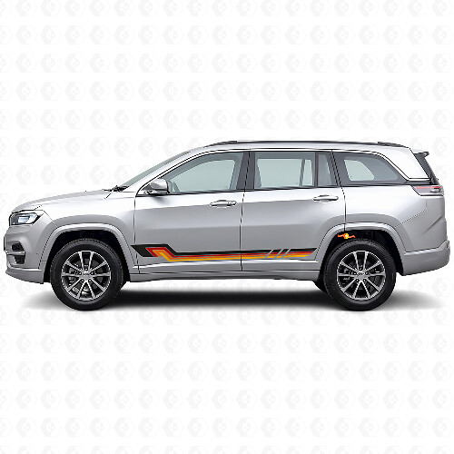 Vintage stijl zijstrepen vinyl decal voor Jeep Commander Meridian 2021+