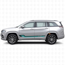 Vintage stijl zijstrepen vinyl decal voor Jeep Commander Meridian 2021+_2