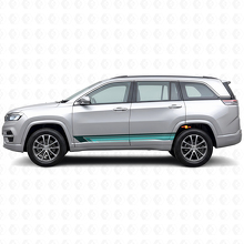 Vintage rechte strepen zijkant vinyl decal voor Jeep Commander Meridian 2021+_2