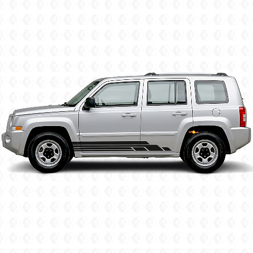 Gebogen Strepen Zij Vinyl Decal Kit voor Jeep Patriot 2007-2017_1
