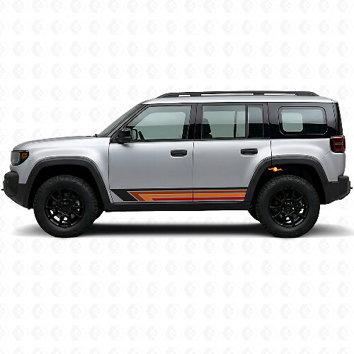 Vintage rechte strepen zij vinylsticker voor Jeep Recon 2026+