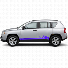 Mountains Dunne Strepen Zijvinyl Sticker voor Jeep Compass 2007-2016_2