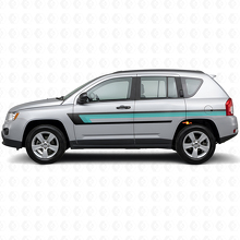 Vinylsticker met drievoudige strepen voor portierzijde Jeep Compass 2007-2016_2