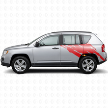 Modderspat Graphic Achterzij Vinyl Sticker voor Jeep Compass 2007-2016_3