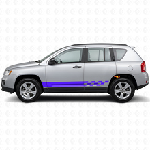 Geblokte Strepen Zijvinyl Sticker voor Jeep Compass 2007-2016_2
