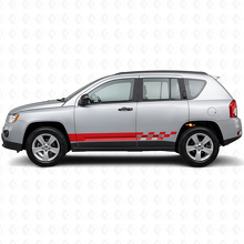 Geblokte Strepen Zijvinyl Sticker voor Jeep Compass 2007-2016_3