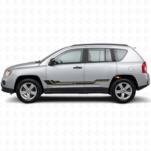 Vinylsticker met gebogen lijnen voor dorpel Jeep Compass 2007-2016_2