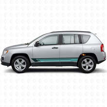 Vintage rechte strepen zijkant vinyl sticker voor Jeep Compass 2007-2016_2