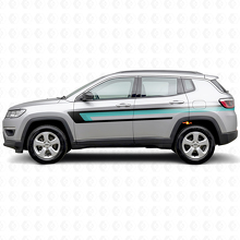 Drievoudige Strepen Deurzijde Vinyl Sticker voor Jeep Compass 2016+_2