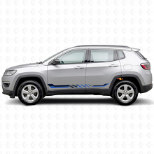 Vinylsticker met geblokte vlagzijstrepen voor Jeep Compass 2016+_2