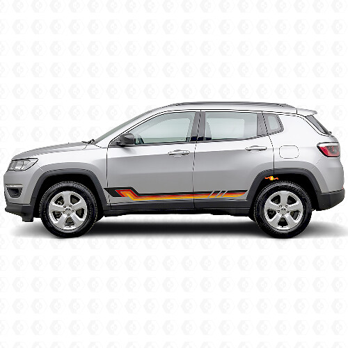 Vintage stijl zijstrepen vinyl decal voor Jeep Compass 2016+_1