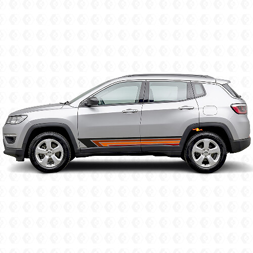 Vintage rechte strepen zijkant vinyl decal voor Jeep Compass 2016+_1