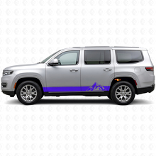 Mountains Style Strepen Zij Vinyl Decal voor Jeep Wagoneer 2022+_2