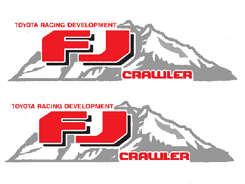 TRD-stijl FJ Crawler Berg Zijde Vinyl Decal Paar voor Toyota FJ Cruiser