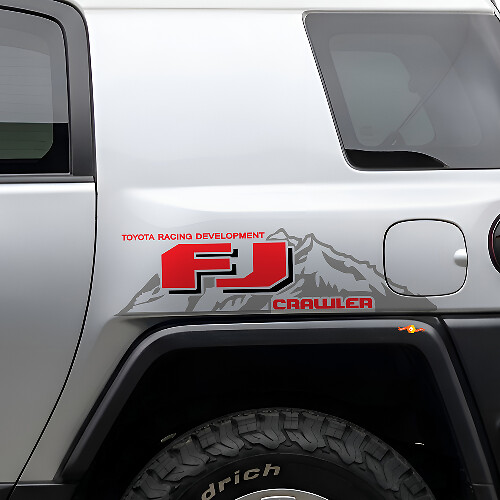 TRD-stijl FJ Crawler Berg Zijde Vinyl Decal Paar voor Toyota FJ Cruiser