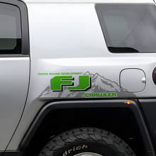 TRD-stijl FJ Crawler Berg Zijde Vinyl Decal Paar voor Toyota FJ Cruiser_3