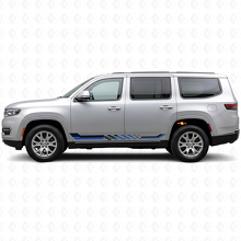 Ruitvlag Zijstrepen Vinyl Sticker voor Jeep Wagoneer 2022+_2