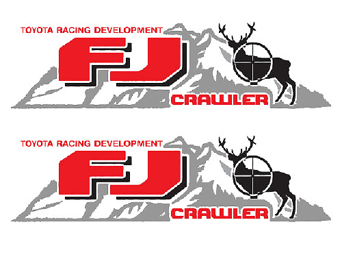 FJ Crawler Mountain Deer Zij Vinyl Decal Kit voor Toyota FJ Cruiser
