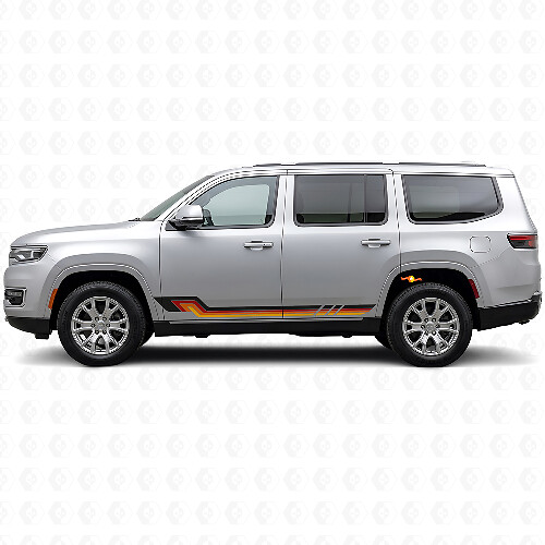 Vinylsticker met Vintage stijl zijstrepen voor Jeep Wagoneer 2022+_1