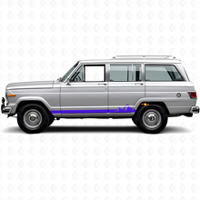 Mountains Dunne Strepen Zij Vinyl Sticker voor Jeep Wagoneer 1963-1991_2