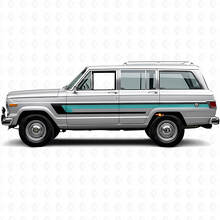 Vinylsticker met Drievoudige Strepen voor de Deurzijde van Jeep Wagoneer 1963-1991_2
