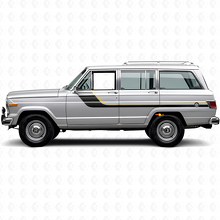 Dubbele Strepen Zijkant Vinyl Sticker voor Jeep Wagoneer 1963-1991_2