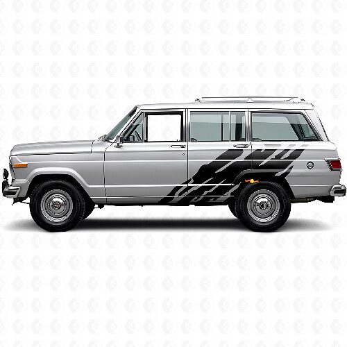 Modderspat Grafische Zij Vinyl Sticker voor Jeep Wagoneer 1963-1991_1