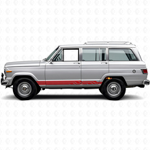 Geweven Strepen Zij Vinyl Sticker voor Jeep Wagoneer 1963-1991_3