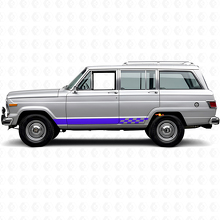 Geblokte Strepen Zijvinylsticker voor Jeep Wagoneer 1963-1991_2