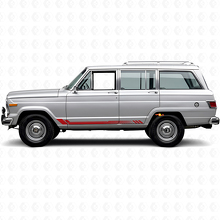 Honeycomb Strepen Zij Vinyl Decal voor Jeep Wagoneer 1963-1991_3
