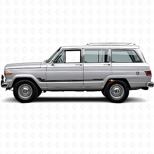 Racingstijl Zijstrepen Vinyl Sticker voor Jeep Wagoneer 1963-1991_1