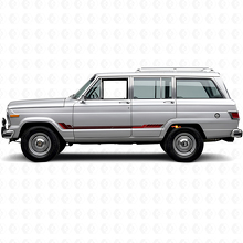 Racingstijl Zijstrepen Vinyl Sticker voor Jeep Wagoneer 1963-1991_3