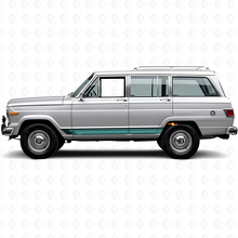 Vintage rechte strepen zij Vinyl Decal voor Jeep Wagoneer 1963-1991_2