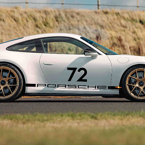 72 Racing Style Zijkant Vinyl Sticker 2 voor Porsche 911 GT3_1