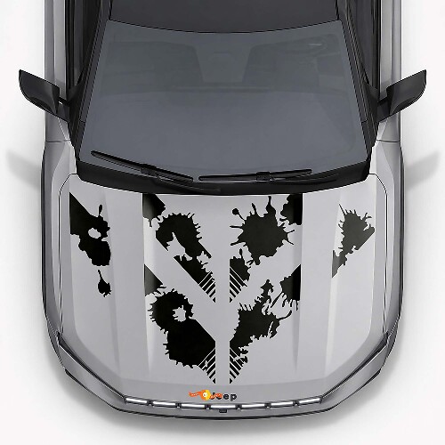 Mud Splash Stijl Motorkap Vinyl Decal voor Jeep Compass 2026_1