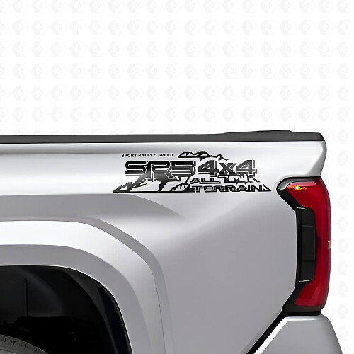 SR5 4x4 All Terrain Mountain Side Vinyl Sticker Set voor Toyota Trucks