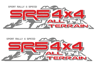 TOYOTA SR5 4X4 ALL TERRAIN DECAL Mountain TRD race-ontwikkeling vinyl sticker aan de zijkant
