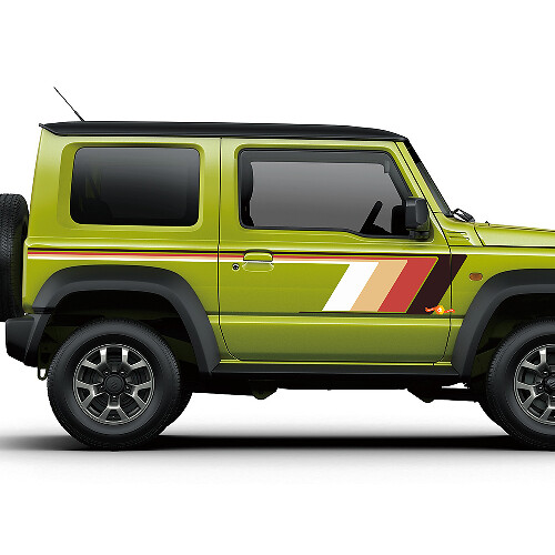 Vinylsticker Met Retro-Stijl Zijstrepen Voor Suzuki Jimny_1