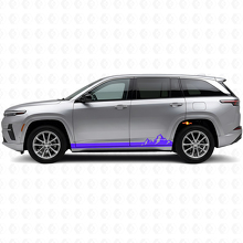 Mountains Dunne Strepen Zijvinyl Sticker voor Jeep Wagoneer S 2024+_2
