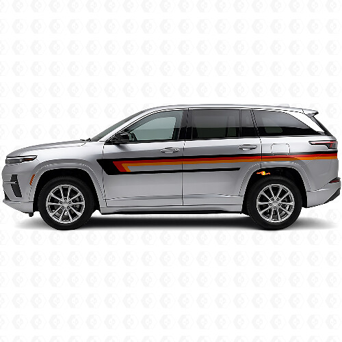 Triple stripes zijdeur vinylstickers voor Jeep Wagoneer S 2024+