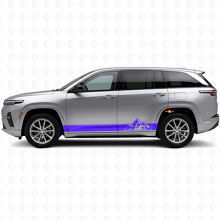 Mountains Style Strepen Zij Vinyl Sticker voor Jeep Wagoneer S 2024+_2