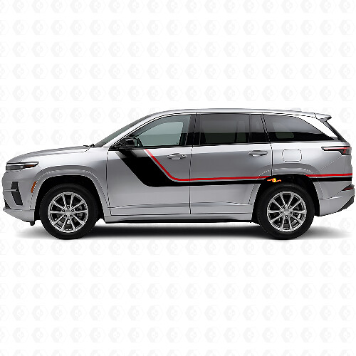 Twin Stripes Zijvinylsticker voor Jeep Wagoneer S 2024+