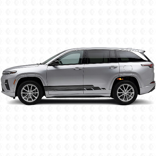Gebogen Strepen Zij Vinyl Decal Kit voor Jeep Wagoneer S 2024+_1