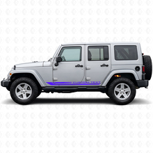 Geruite Gebogen Zijstrepen Vinyl Sticker voor Jeep Wrangler JK 2007-2018_2
