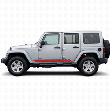 Topografische Stijl Strepen Zijkant Vinyl Decal voor Jeep Wrangler JK 2007-2018_3