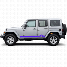 Mountains Style Strepen Zijkant Vinyl Decal voor Jeep Wrangler JK 2007-2018_2