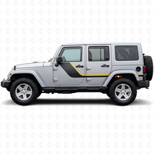 Twin Strepen Zij Vinyl Decal voor Jeep Wrangler JK 2007-2018_2